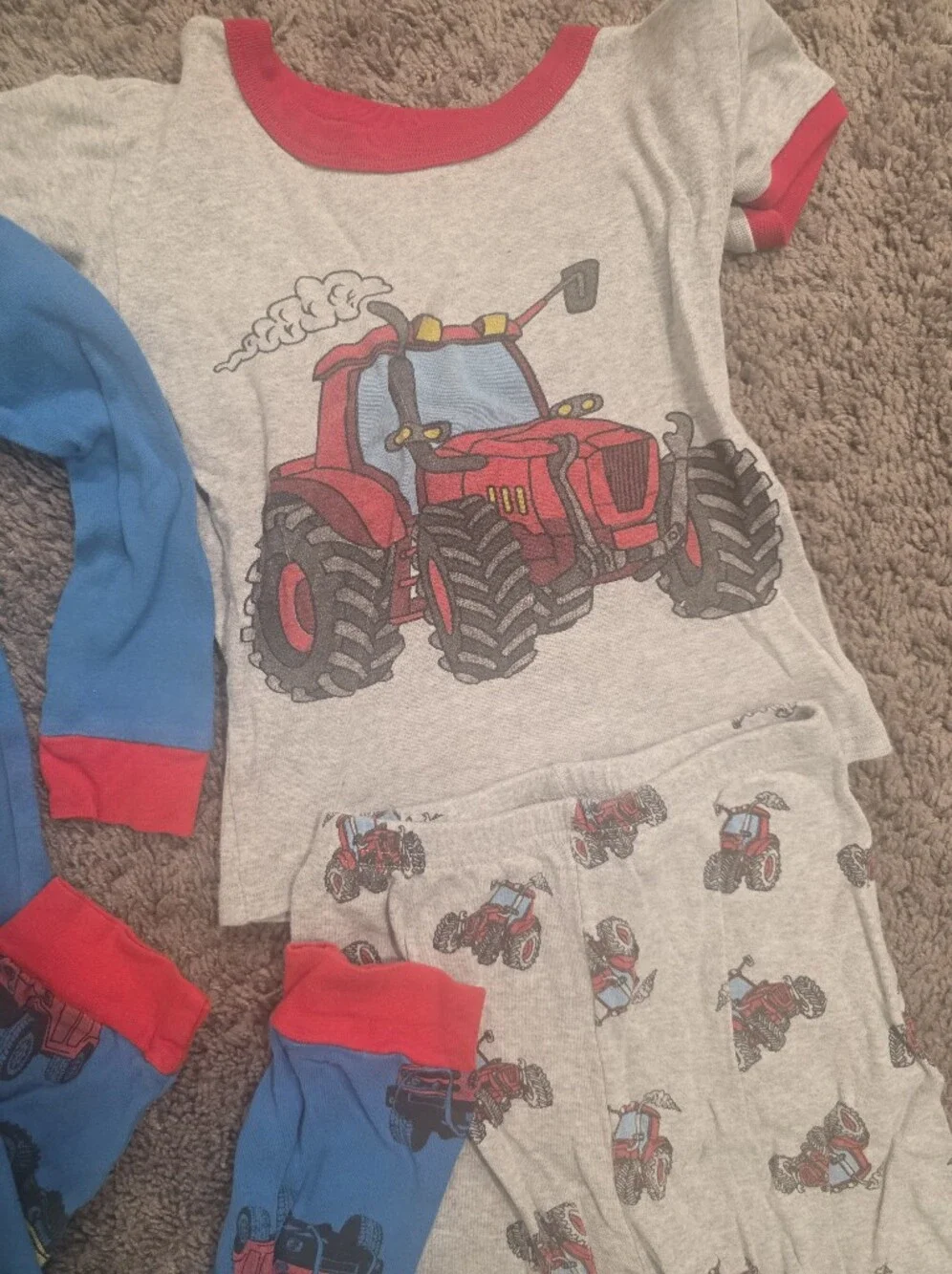 Boys Size 6 Pajama Sets Set Of 2 Pjs Monster Trucks And Tractors